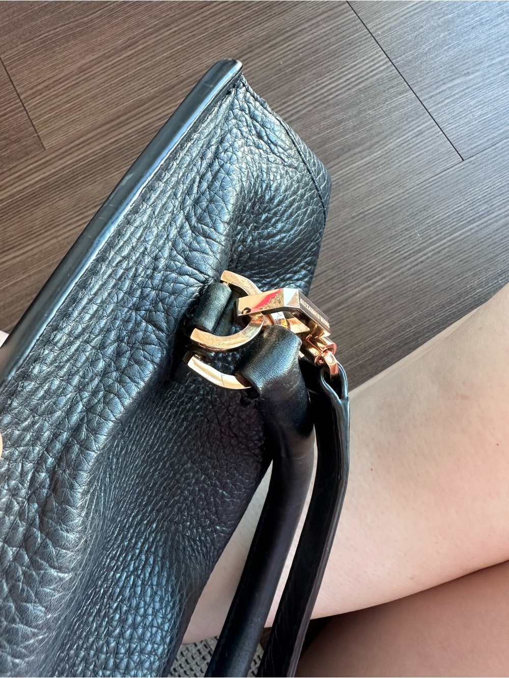 Alexander Wang Black Leather Crossbody Bag with Rose Gold Hardware - Picture 5 of 7